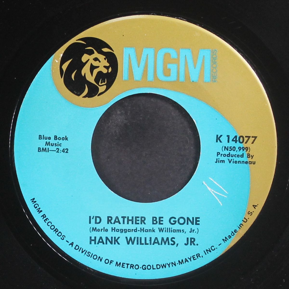i'd rather be gone by HANK WILLIAMS, JR.