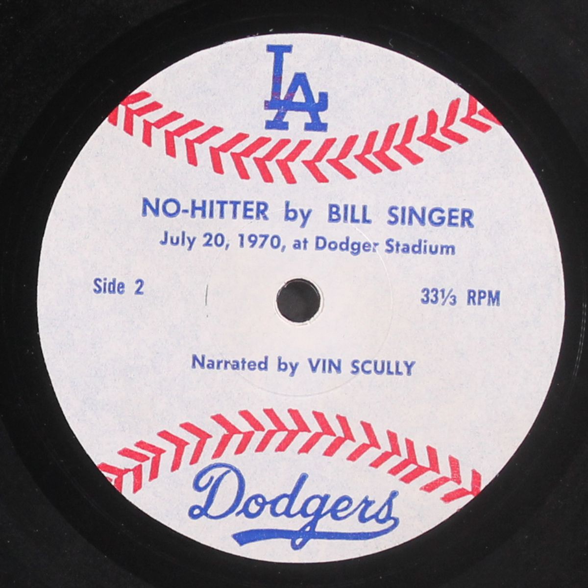 no-hitter for bill singer by VIN SCULLY