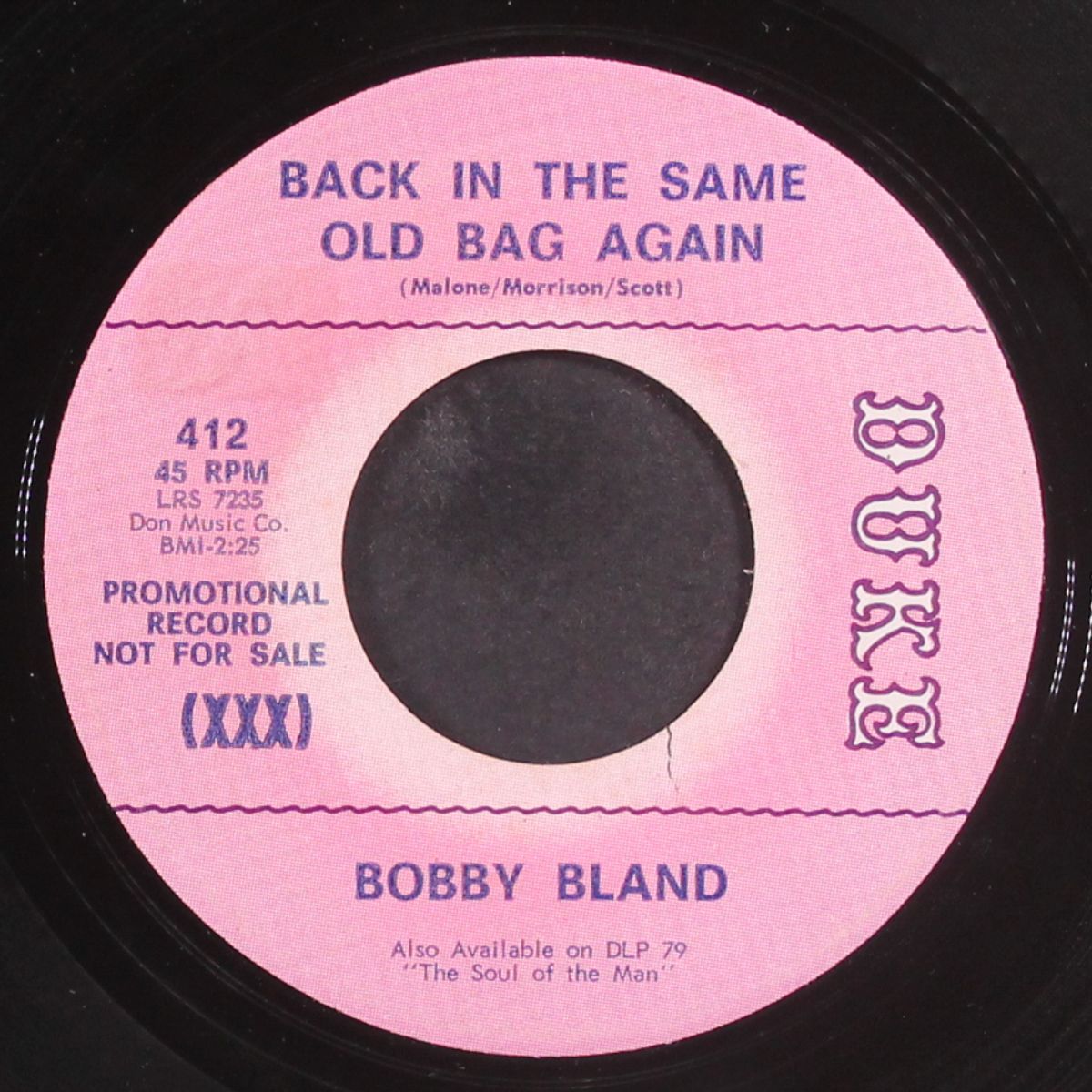 i ain't myself anymore / back in the same old bag again by BOBBY BLAND