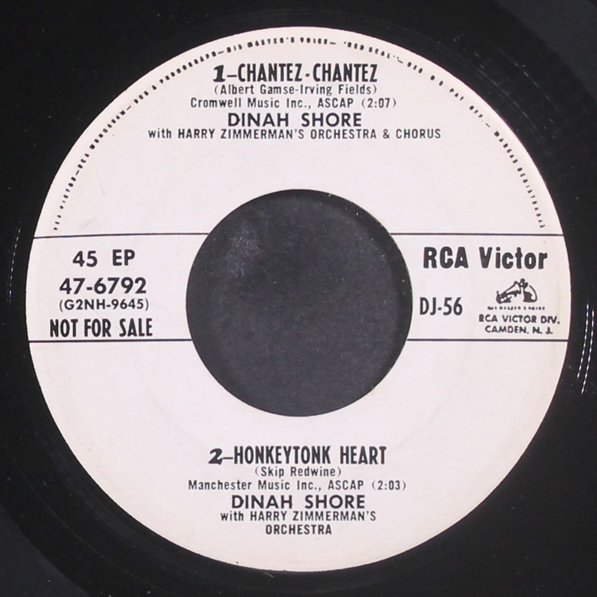 too much / playing for keeps / chantez chantez / honkeytonk heart by ELVIS PRESLEY / DINAH SHORE
