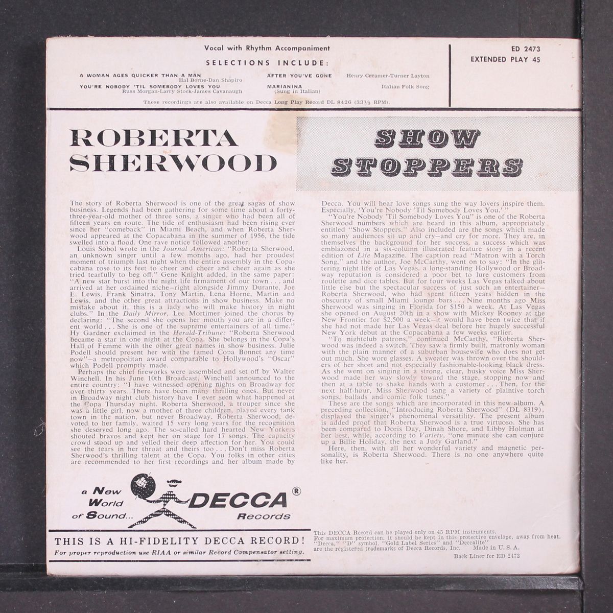 show stoppers, part 1 by ROBERTA SHERWOOD