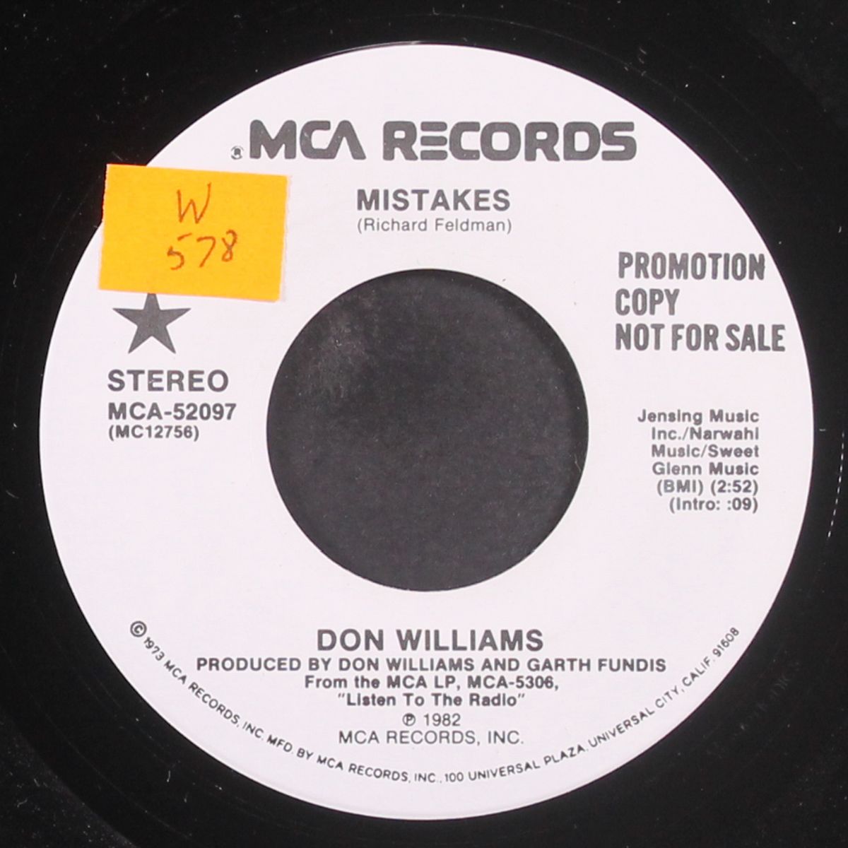 mistakes / same by DON WILLIAMS