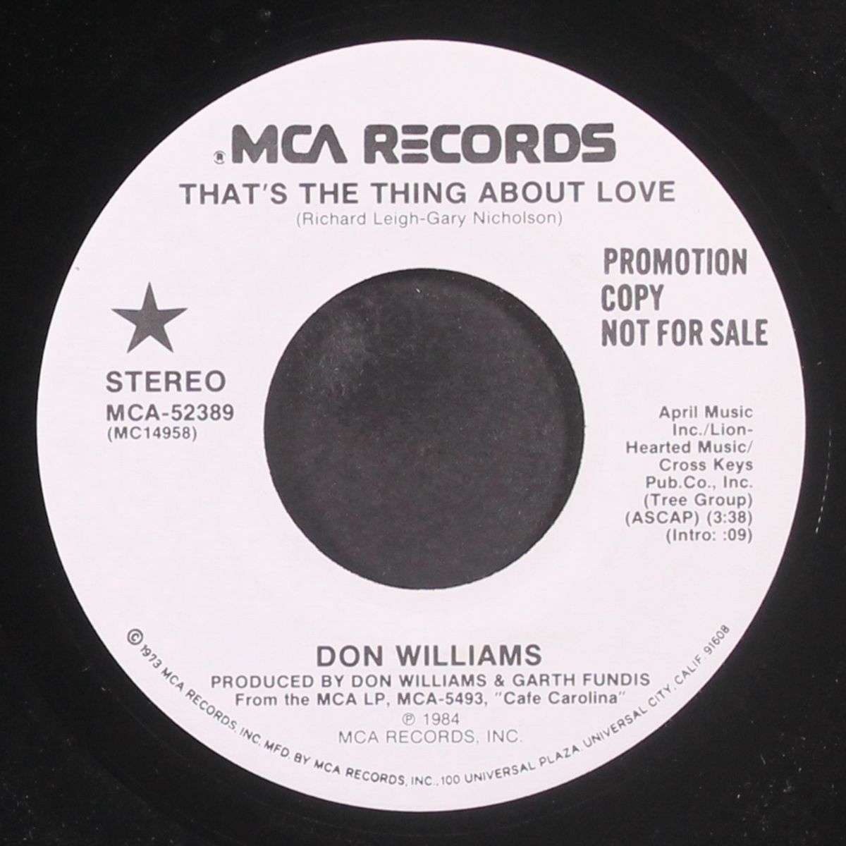 that's the thing about love by DON WILLIAMS