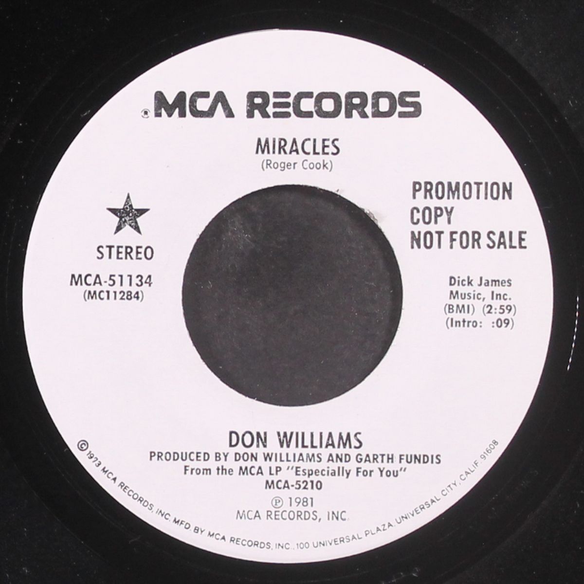 miracles / same by DON WILLIAMS