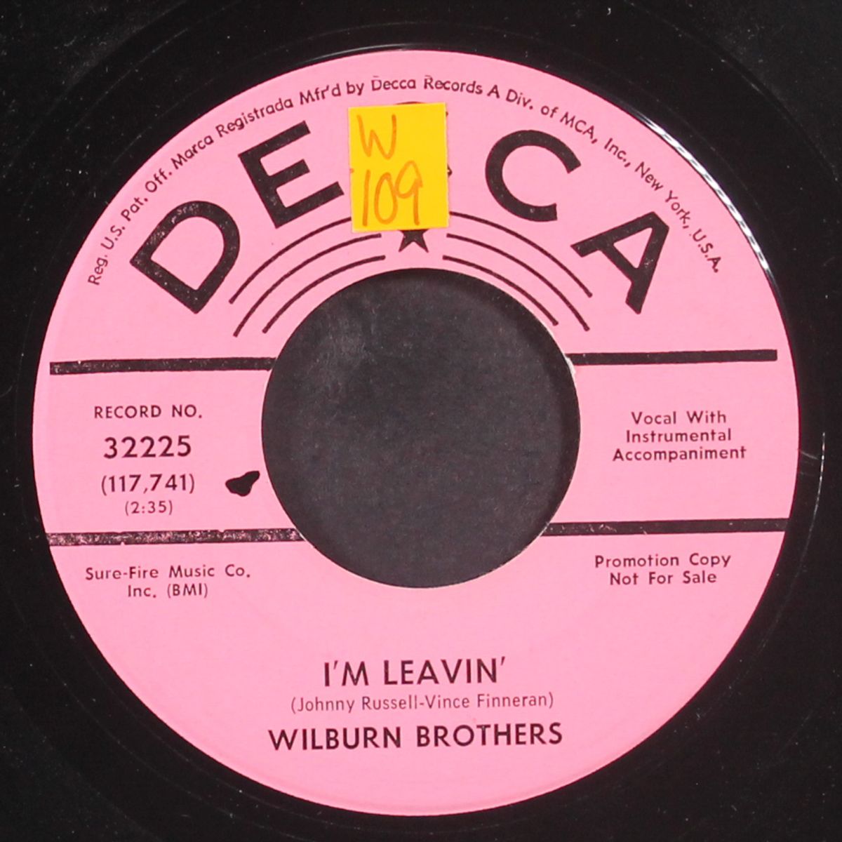 i'm leavin' / wastin' my life by WILBURN BROTHERS