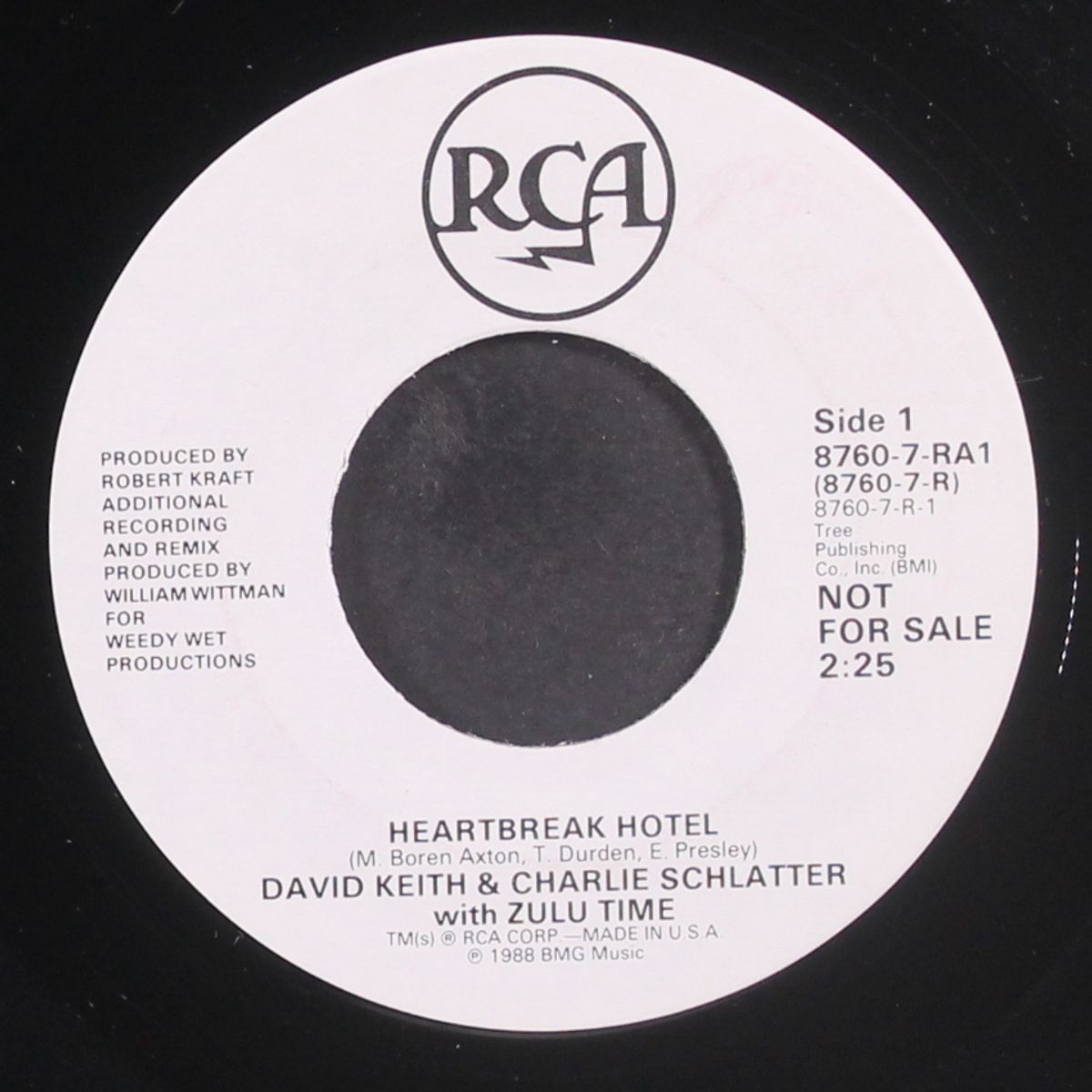 heartbreak hotel by DAVID KEITH & CHARLIE SCLATTER W/ ZULU TIME / ELVIS