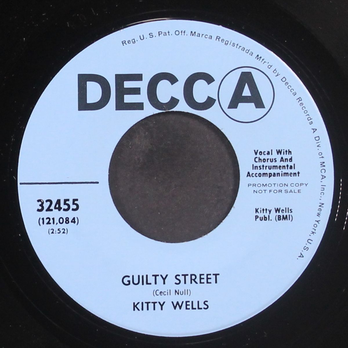guilty street by KITTY WELLS