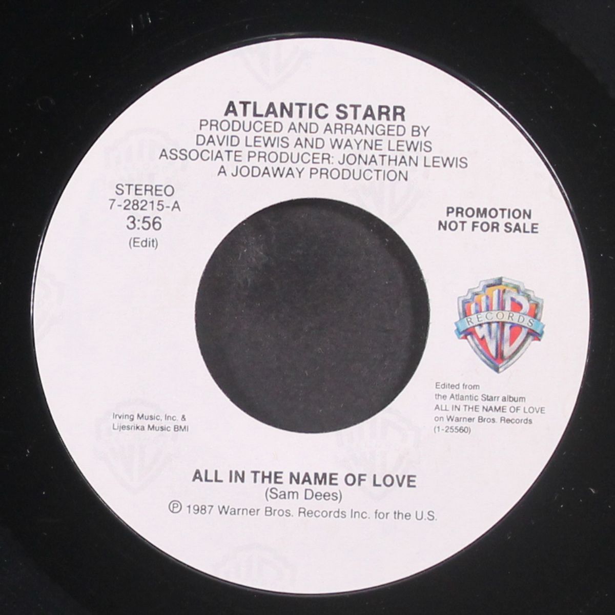 all in the name of love / same by ATLANTIC STARR