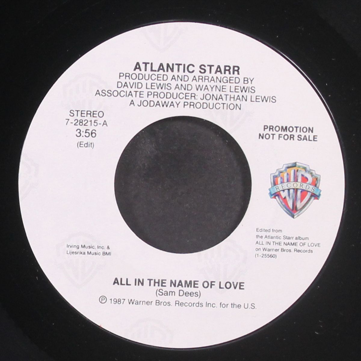all in the name of love / same by ATLANTIC STARR