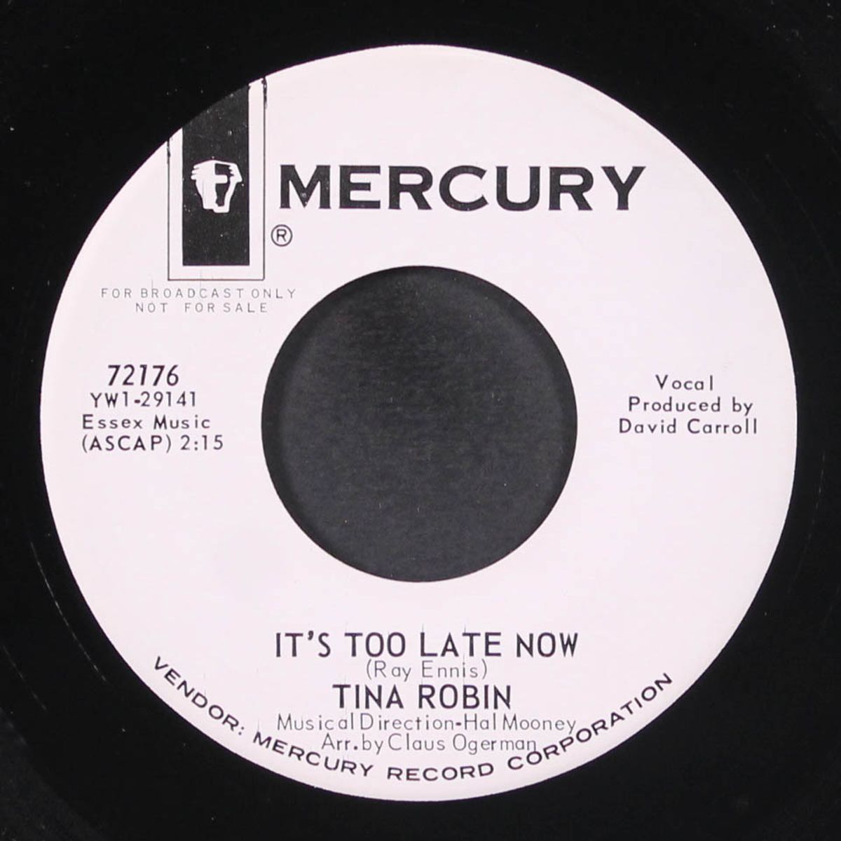 it's too late now / billy's gone away by TINA ROBIN