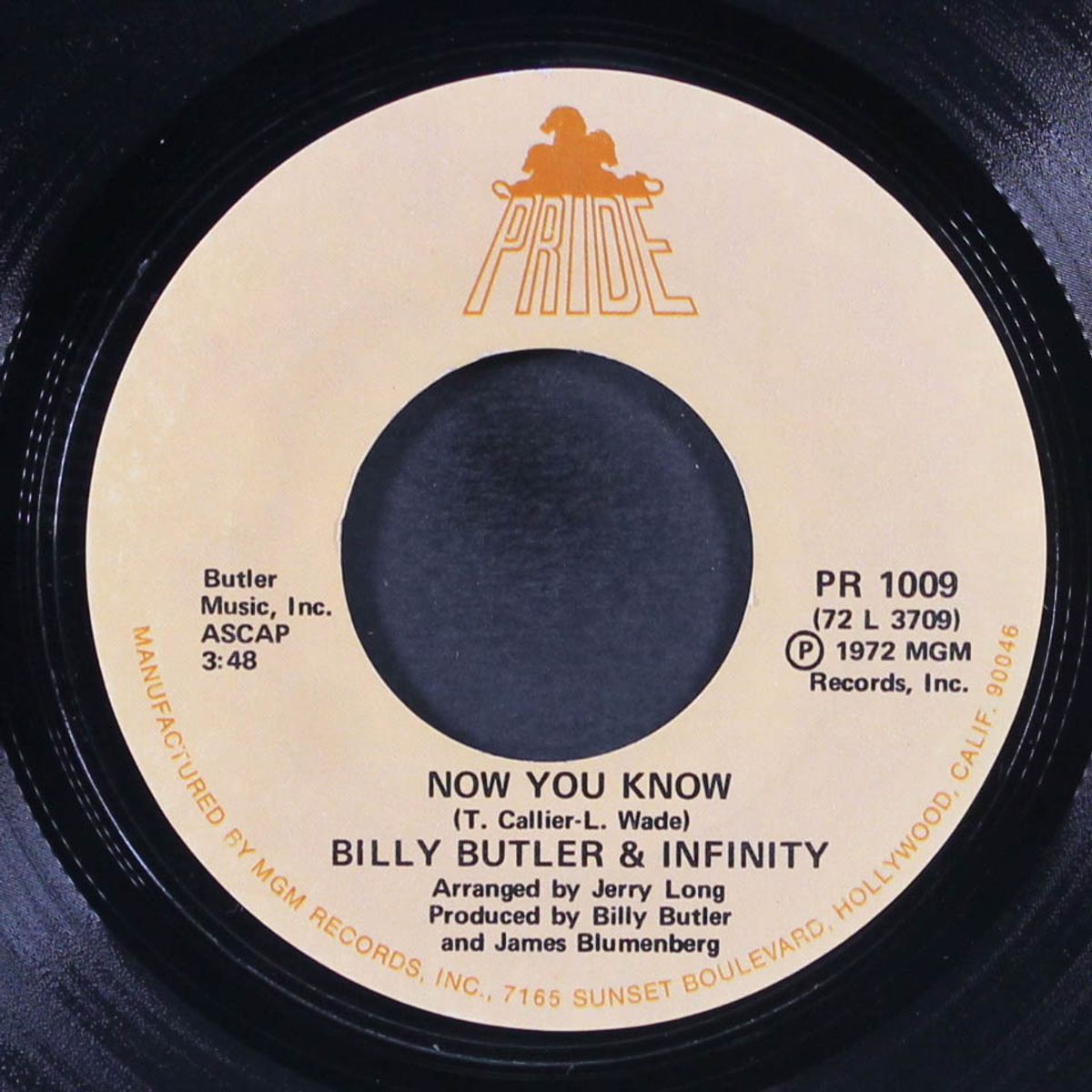 when your baby's gone / now you know by BILLY BUTLER & INFINITY