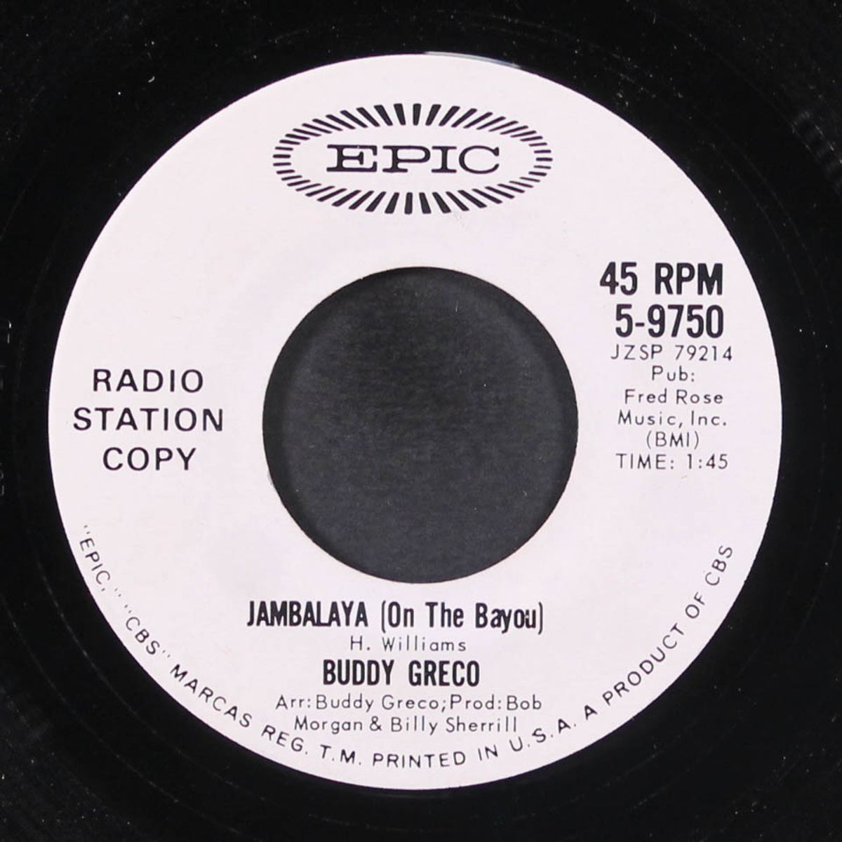 i can't help it / jambalaya by BUDDY GRECO