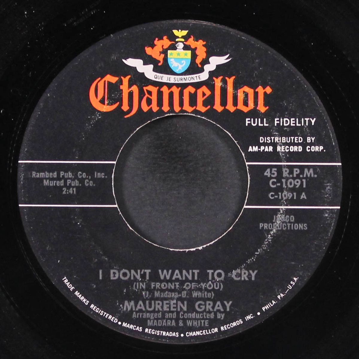 i don't want to cry / come on & dance by MAUREEN GRAY