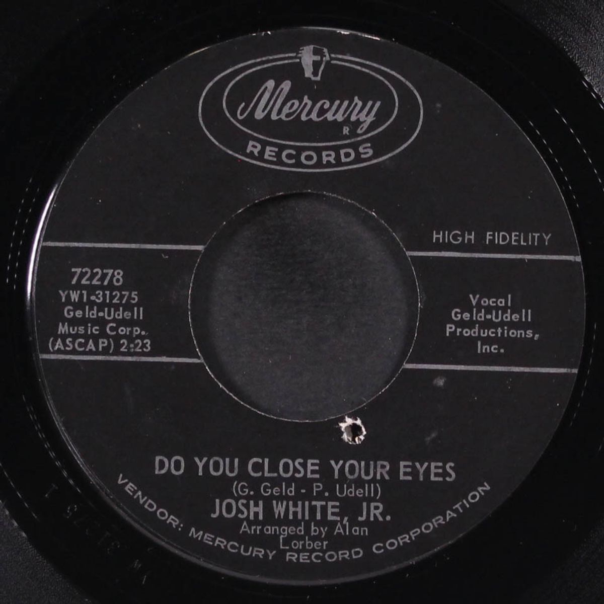 do you close your eyes by JOSH WHITE, JR.