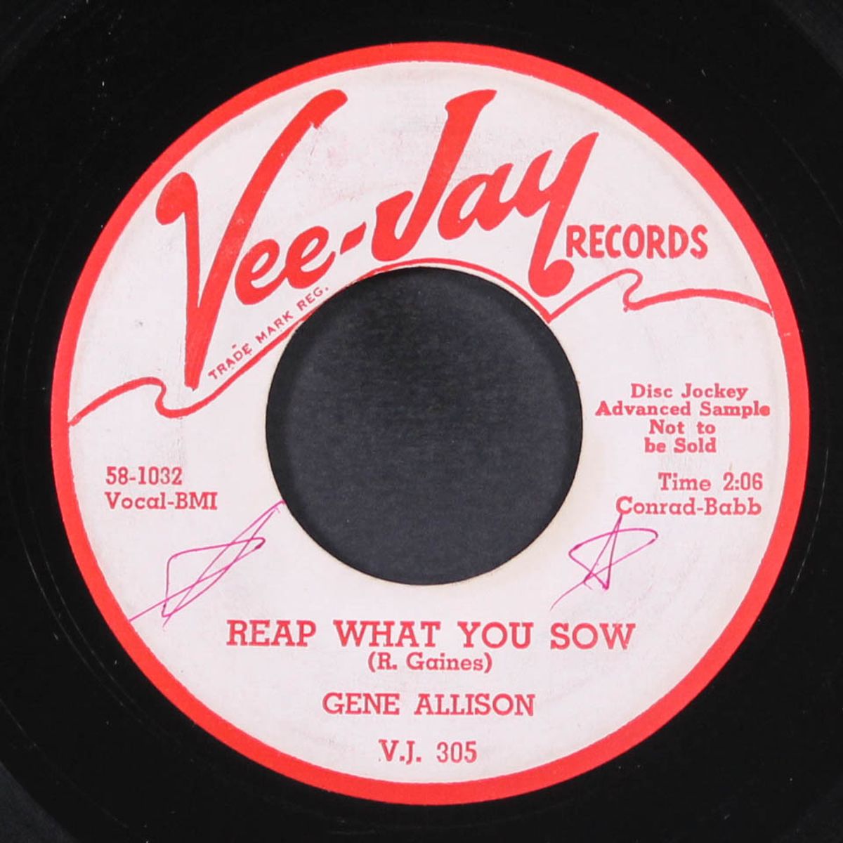reap what you sow / tell me the truth by GENE ALLISON