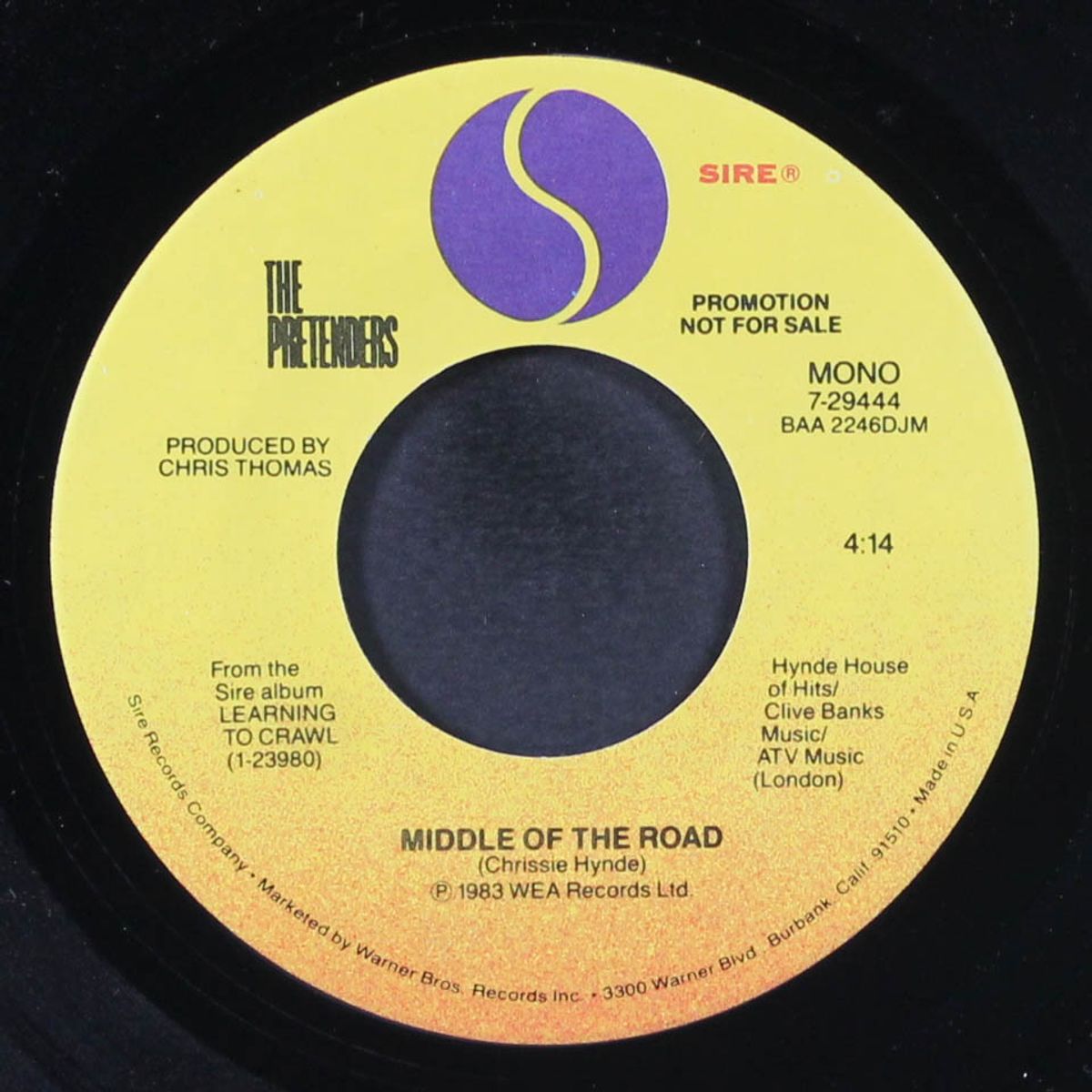 middle of the road by PRETENDERS