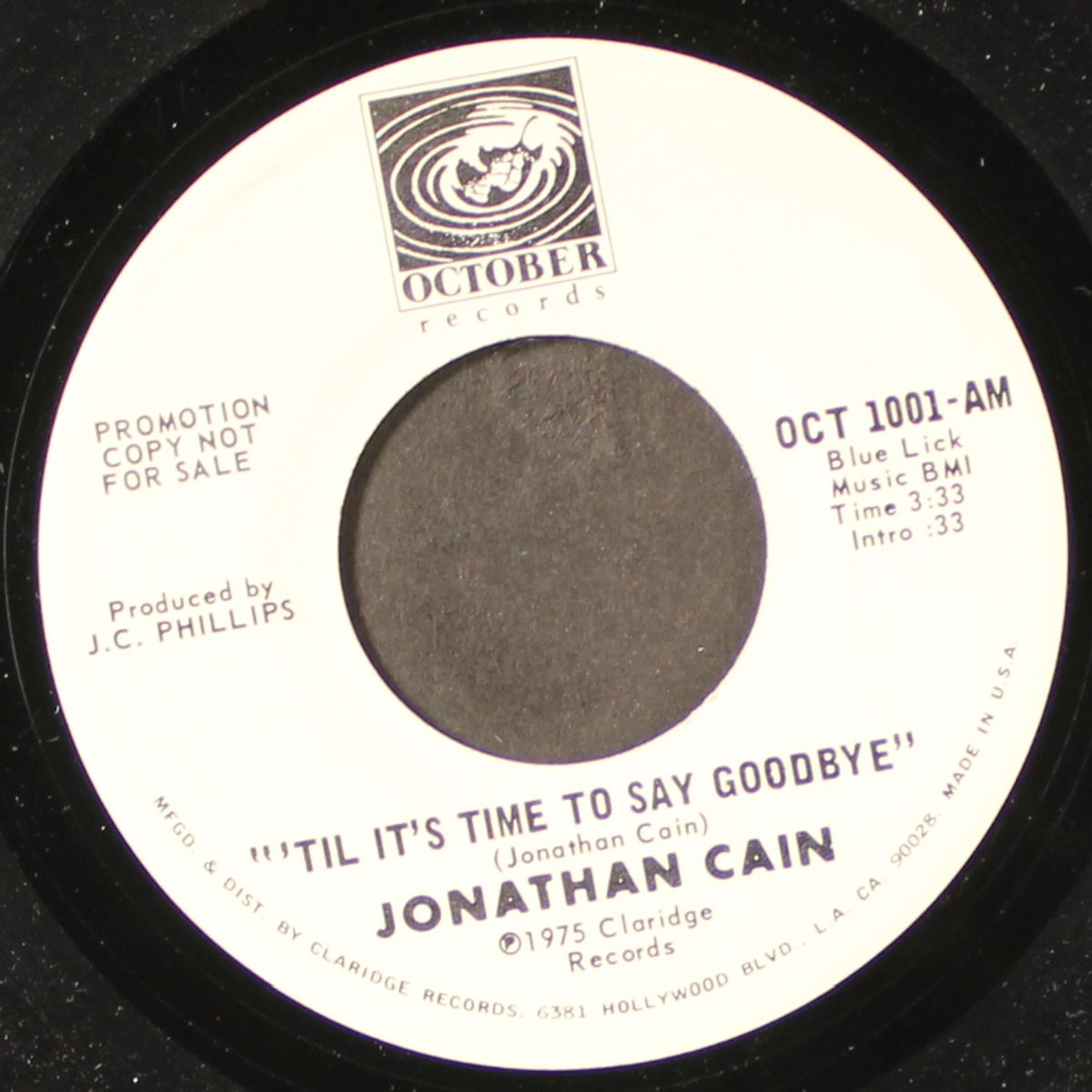 'til it's time to say goodbye / same by JONATHAN CAIN