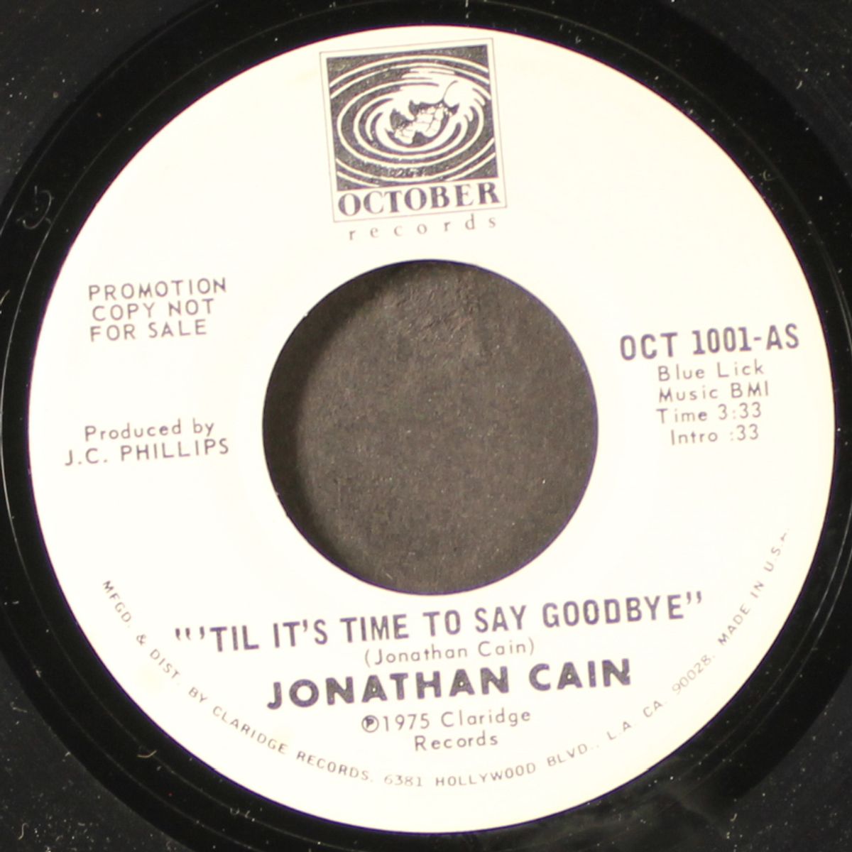 'til it's time to say goodbye / same by JONATHAN CAIN