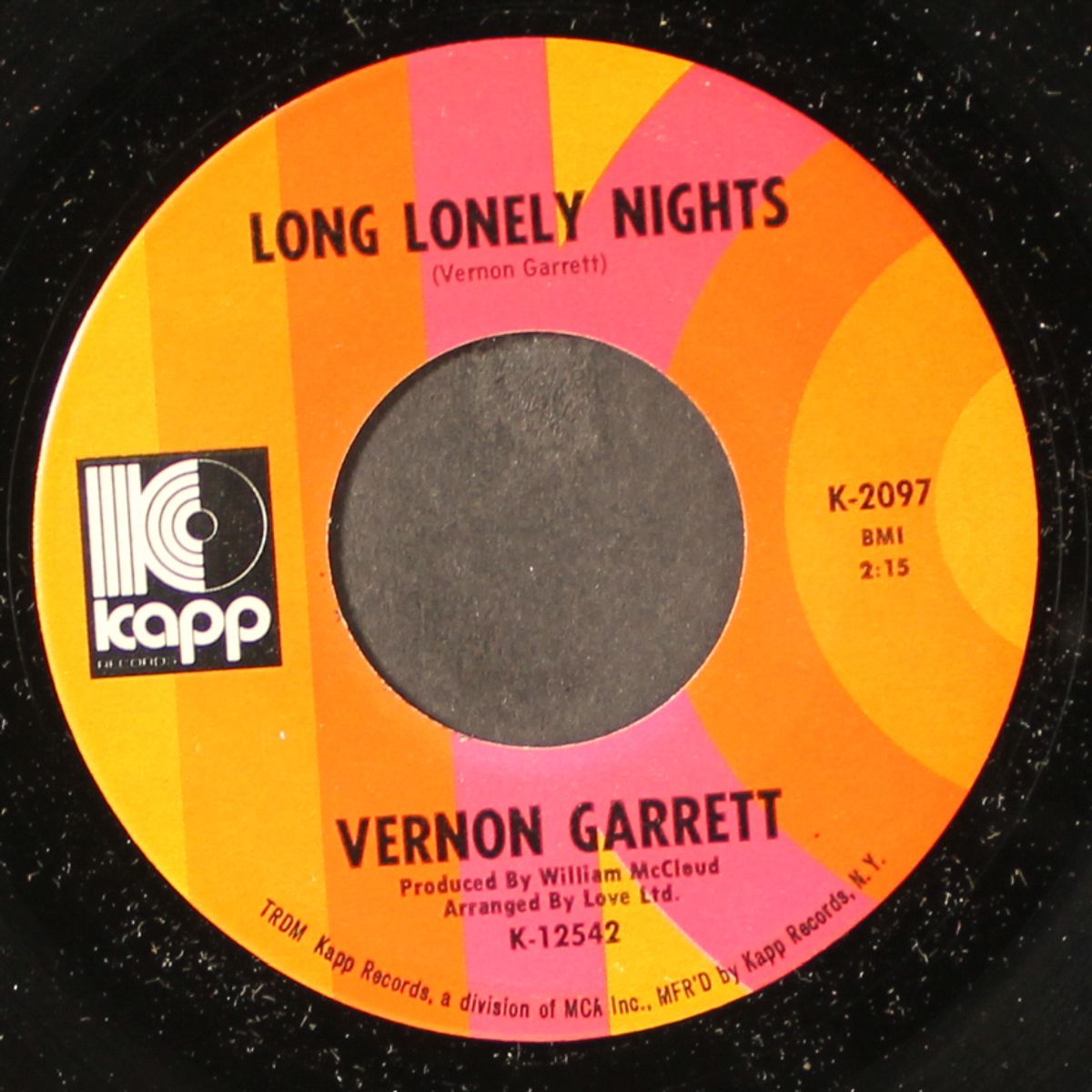 little black woman / long lonely nights by VERNON GARRETT