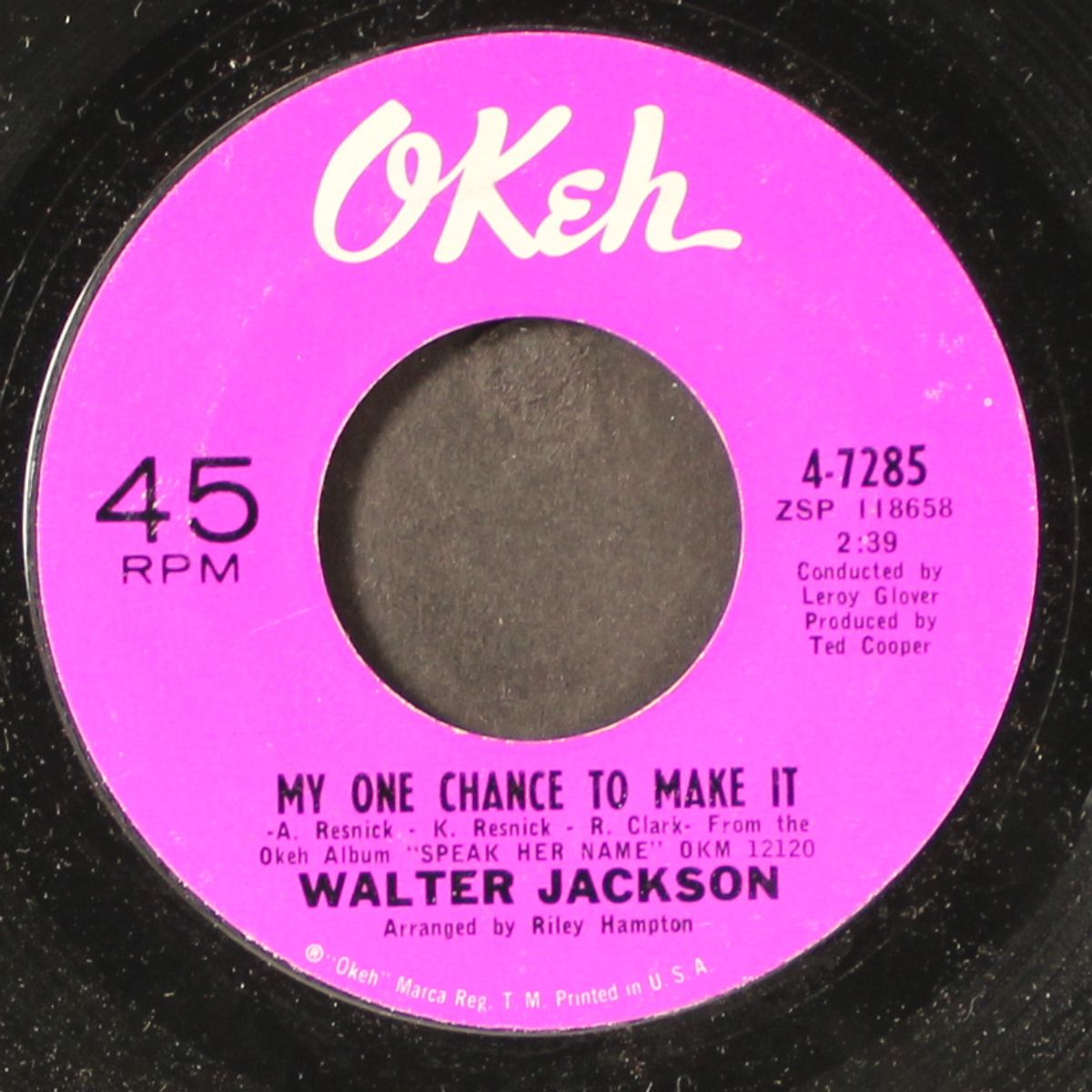 deep in the heart of harlem / my one chance to make it by WALTER JACKSON