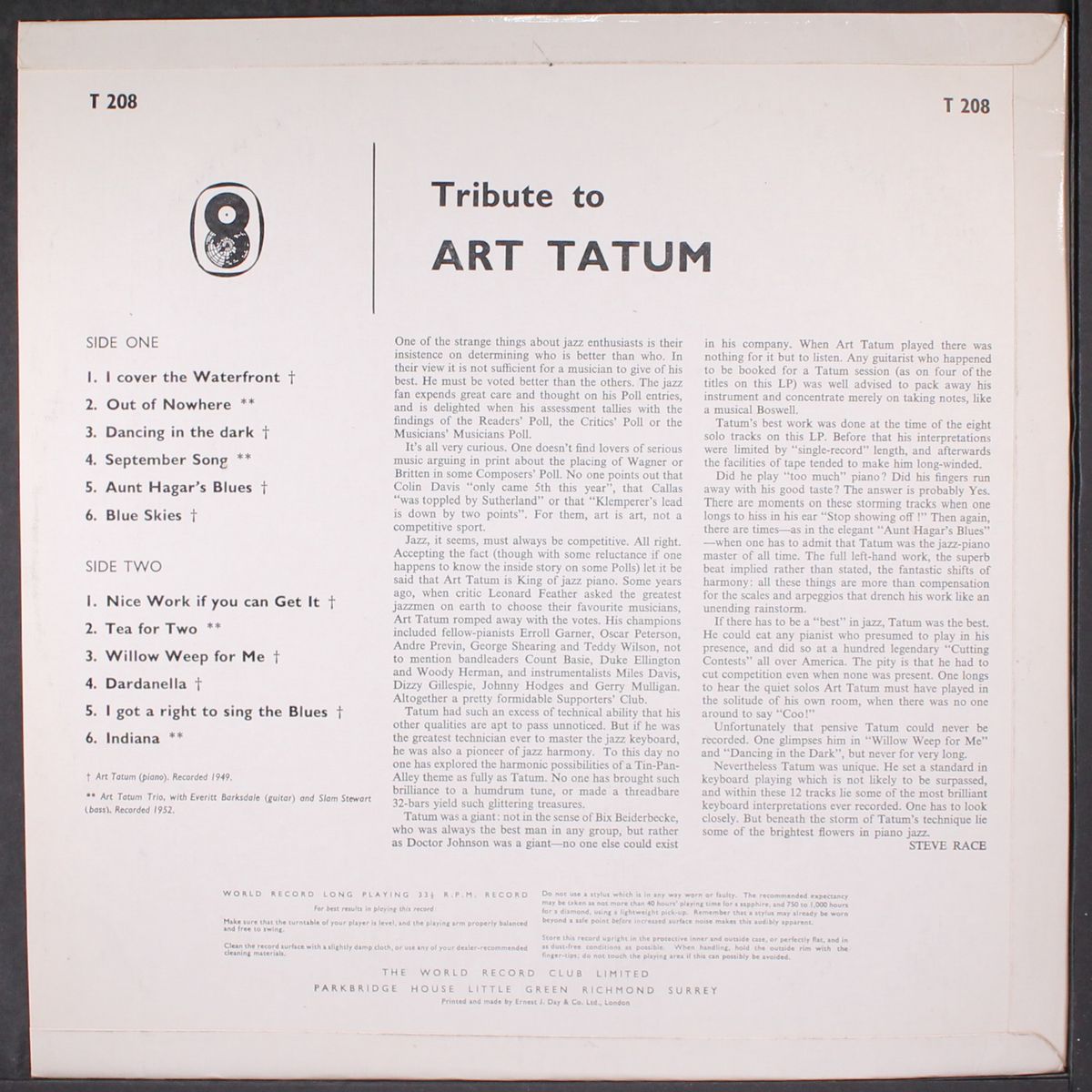 tribute to by ART TATUM