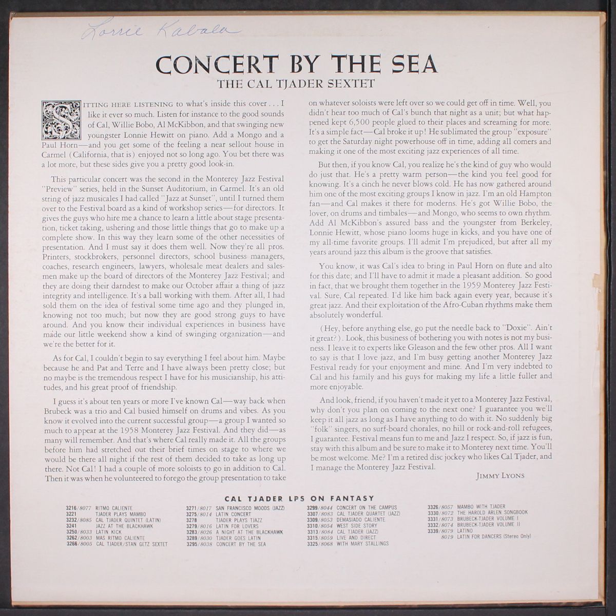 concert by the sea, vol. 2 by CAL TJADER