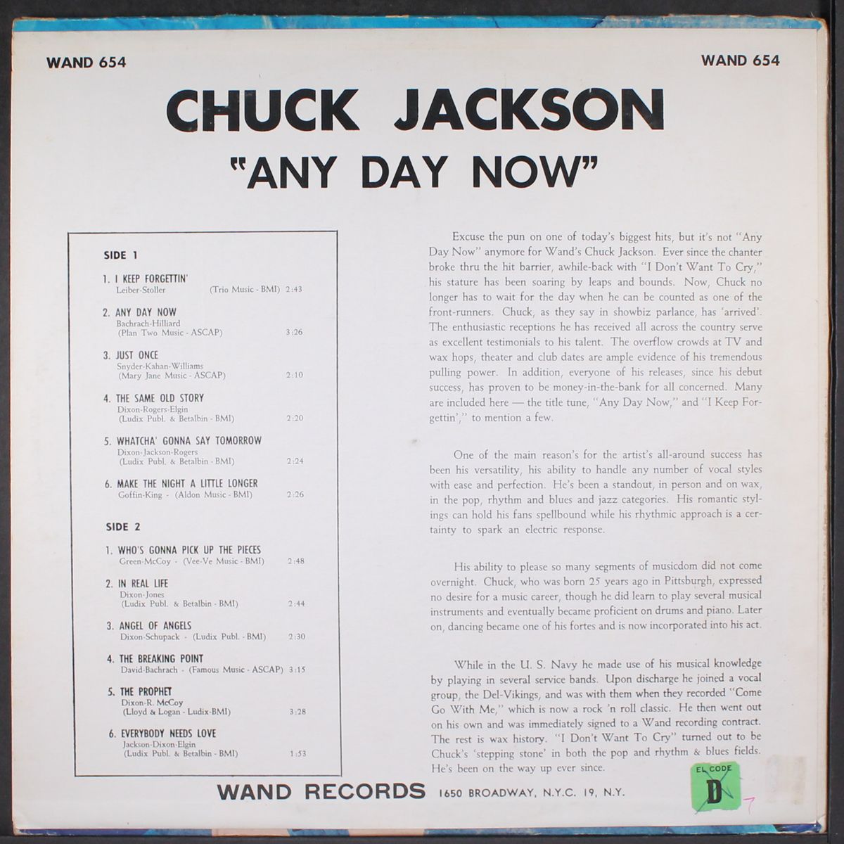 any day now by CHUCK JACKSON