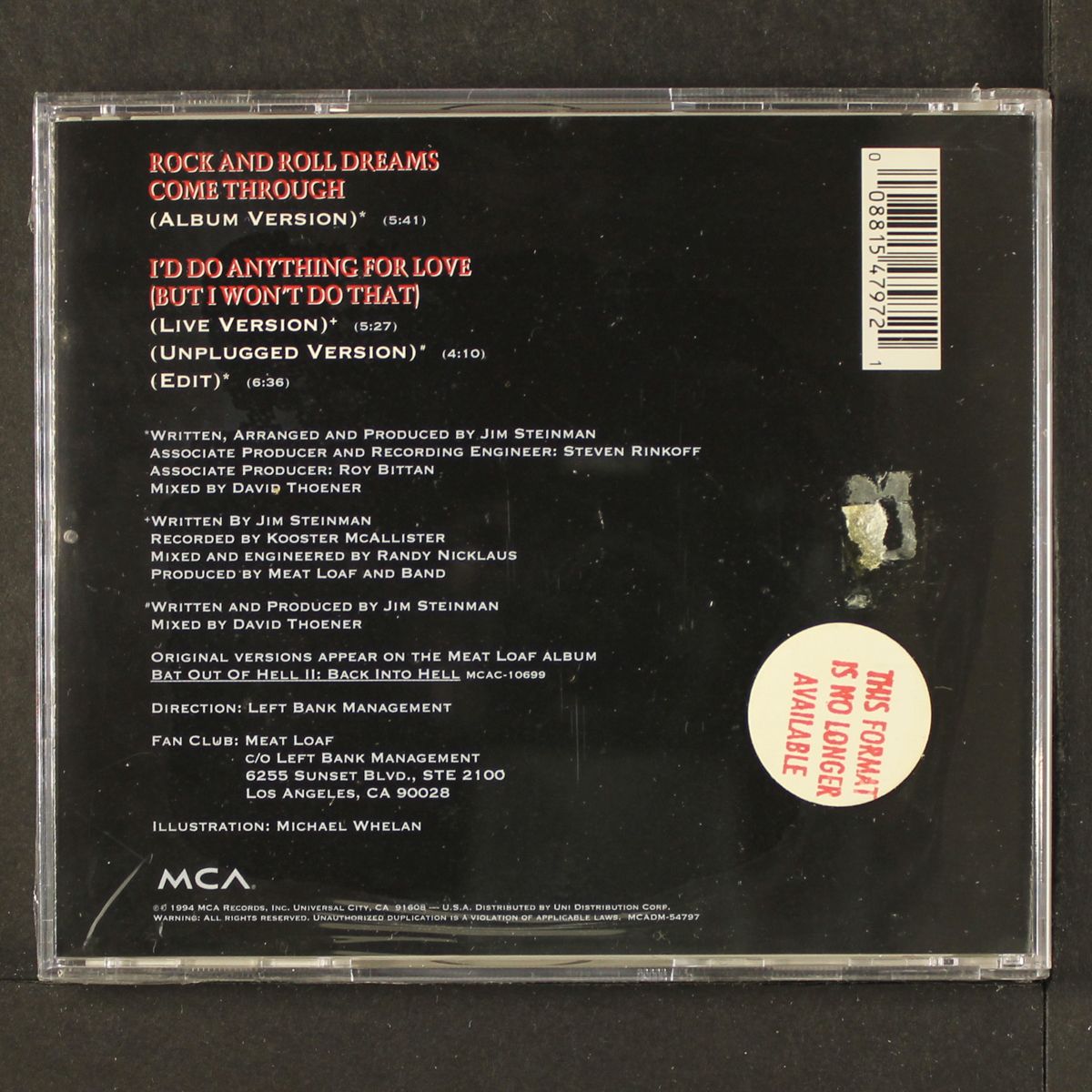 rock and roll dreams come through / i'd do anything for love (but i won't do that) by MEAT LOAF