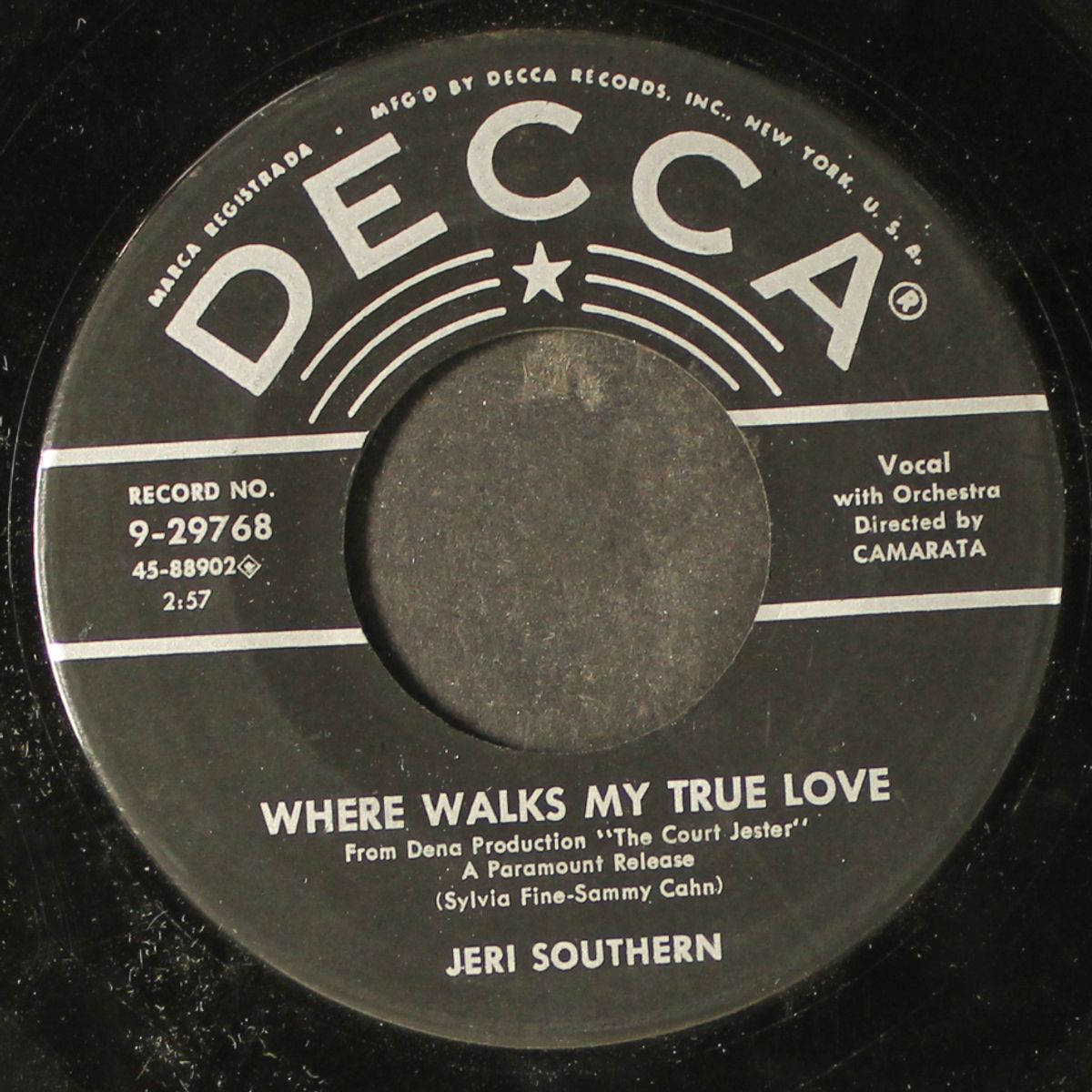 where walks my true love / don't explain by JERI SOUTHERN