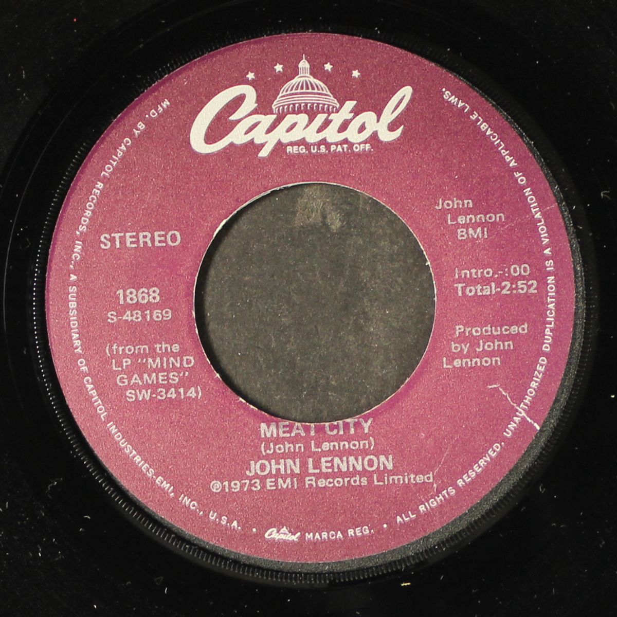 mind games / meat city by JOHN LENNON
