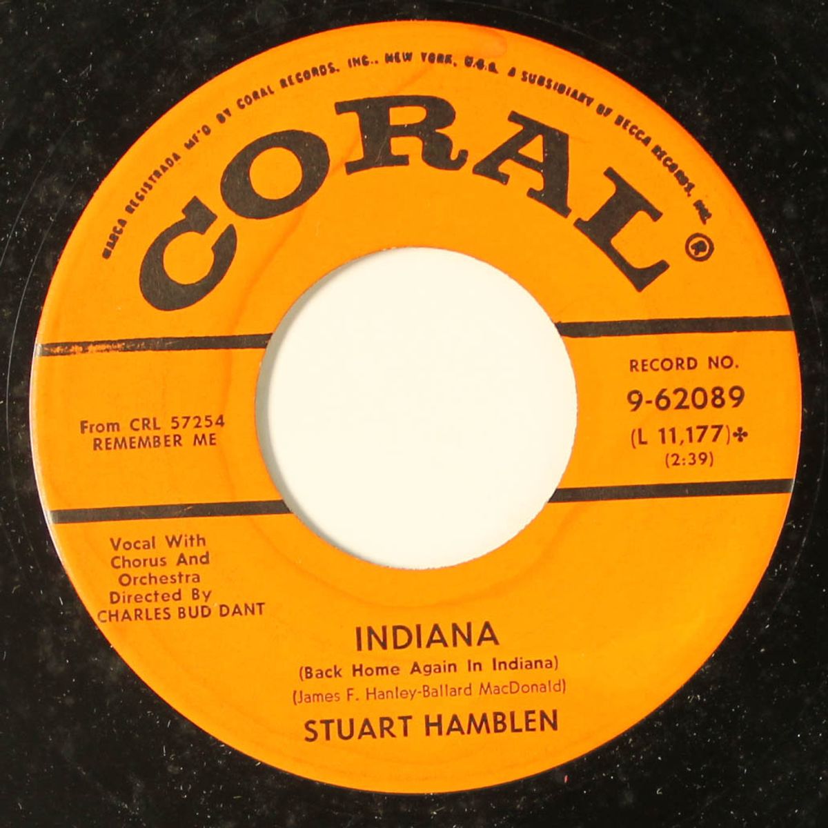 indiana / i'm the one who loves you by STUART HAMBLEN