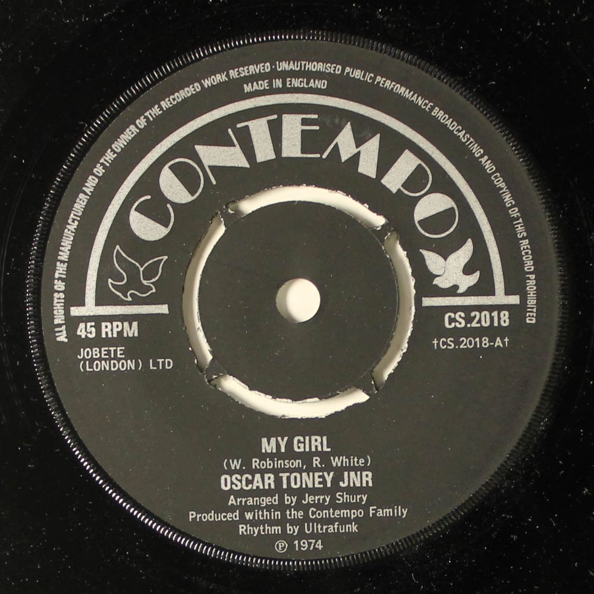 my girl / the thrill is gone by OSCAR TONEY, JR.