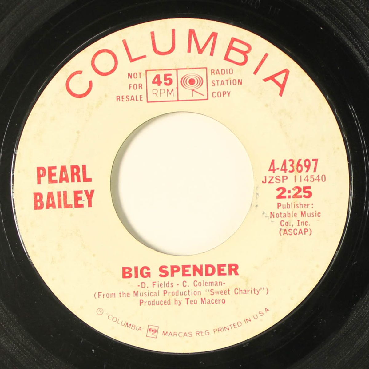 mame / big spender by PEARL BAILEY