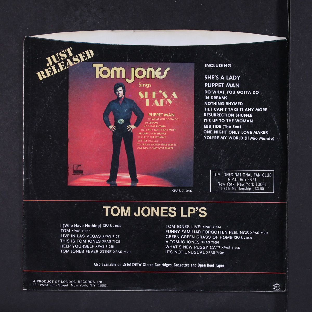 puppet man / every mile by TOM JONES