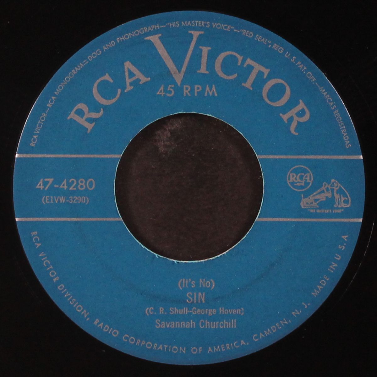(it's no) sin / i don't believe in tomorrow by SAVANNAH CHURCHILL & FOUR TUNES