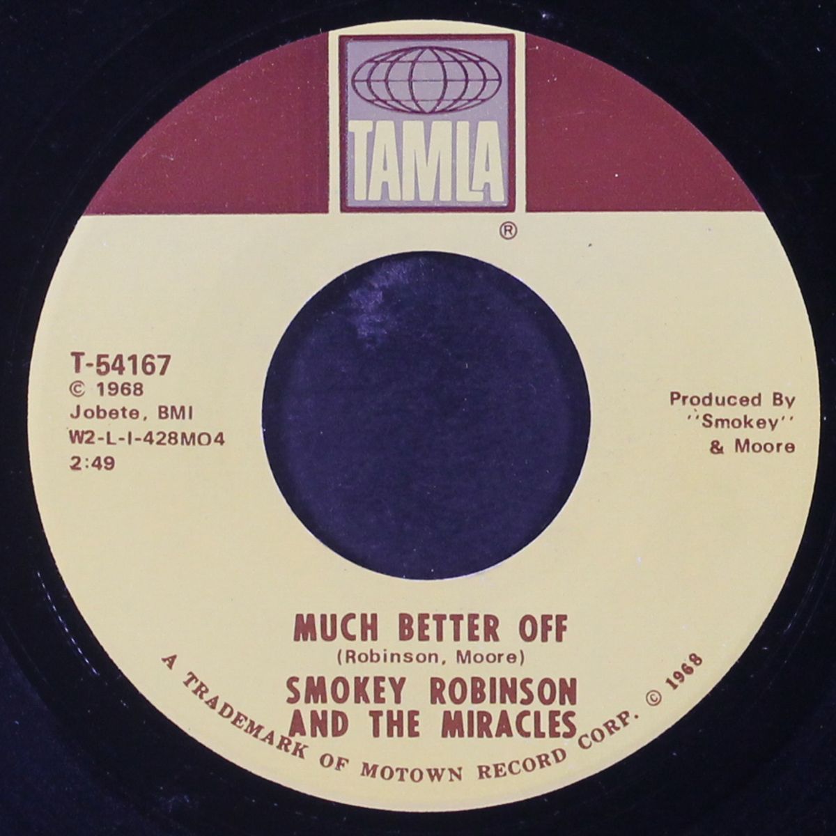 yester love / much better off by SMOKEY ROBINSON & MIRACLES