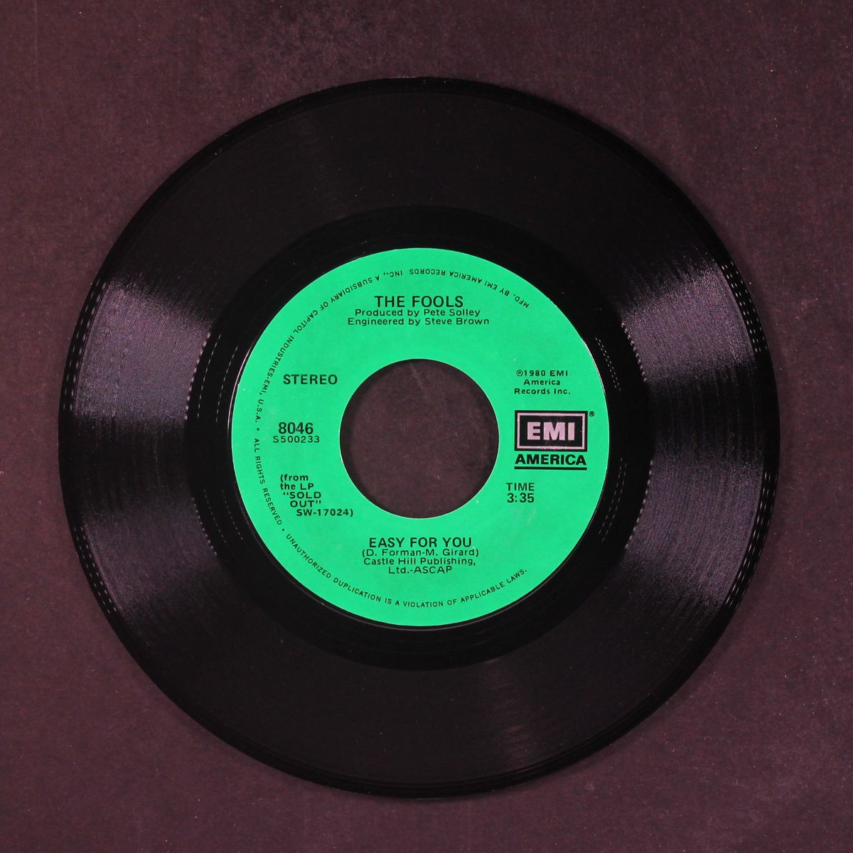 i won't grow up / easy for you by FOOLS