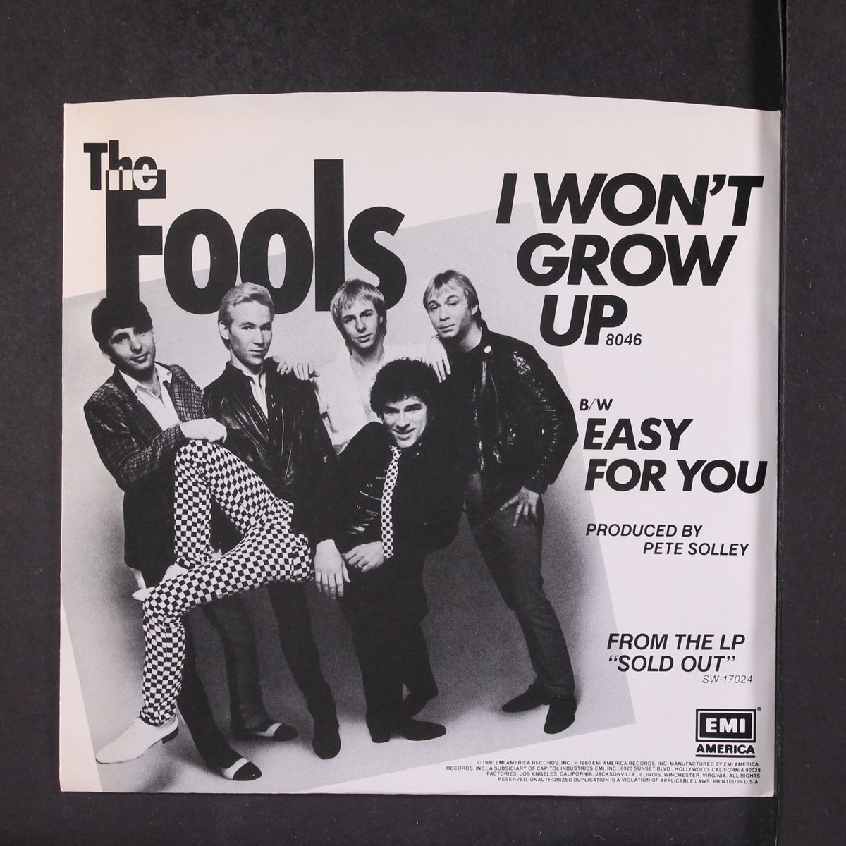 i won't grow up / easy for you by FOOLS