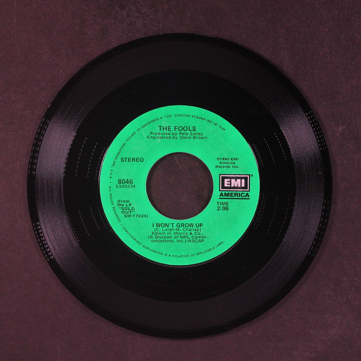 i won't grow up / easy for you by FOOLS