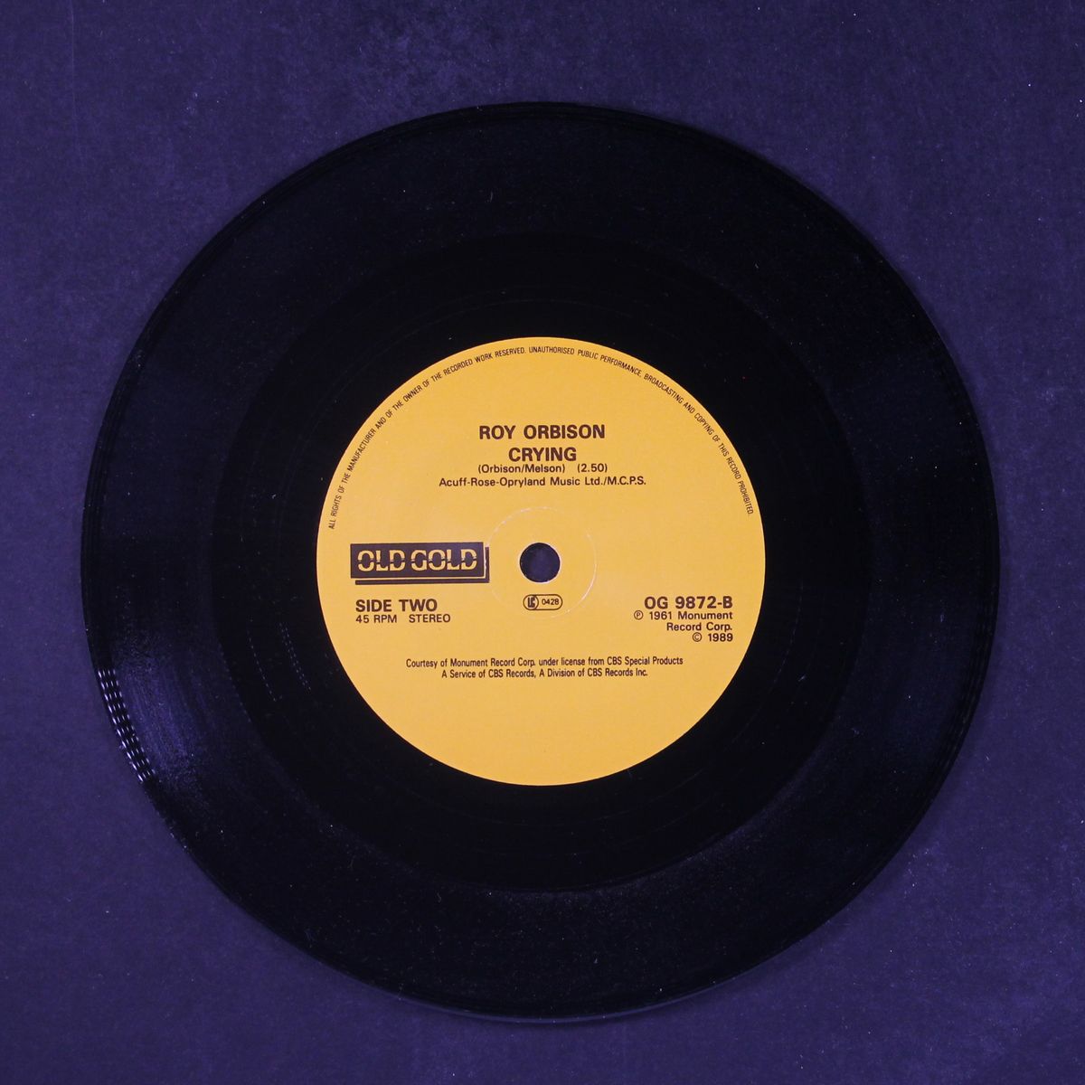 running scared / crying by ROY ORBISON