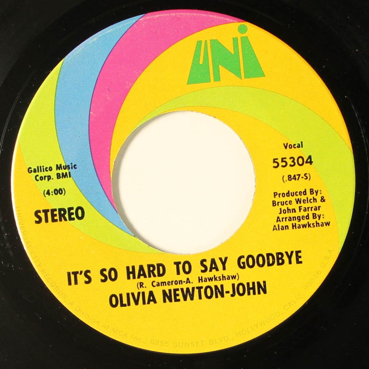 banks of the ohio / it's so hard to say goodbye by OLIVIA NEWTON-JOHN