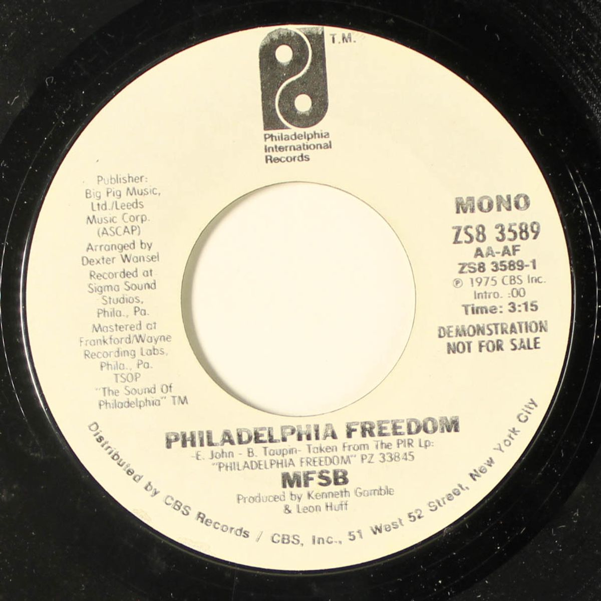 philadelphia freedom / mono by MFSB