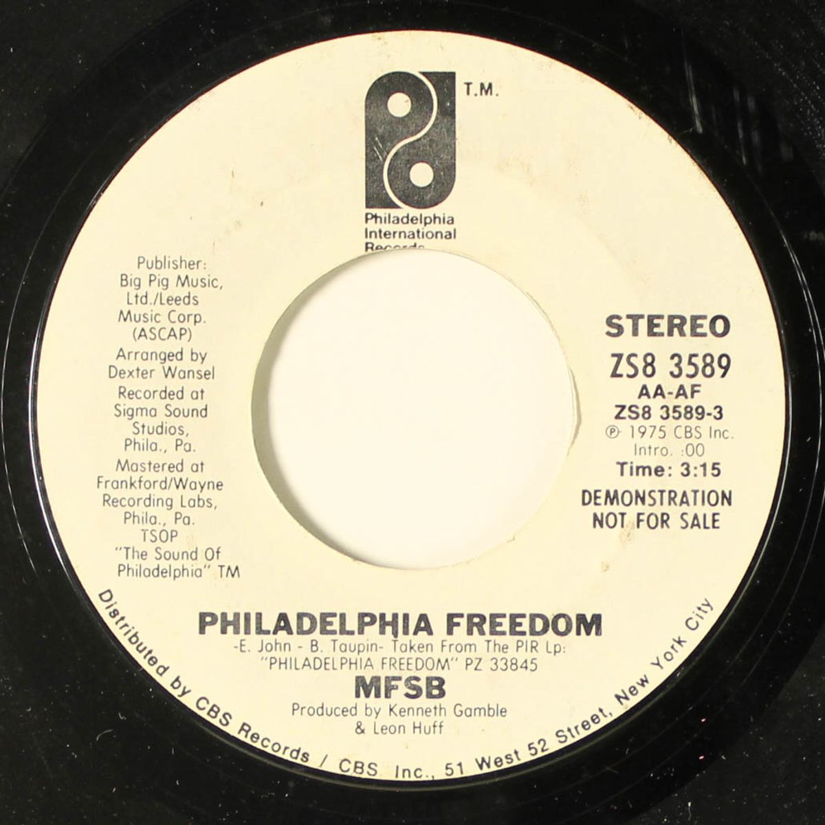 philadelphia freedom / mono by MFSB