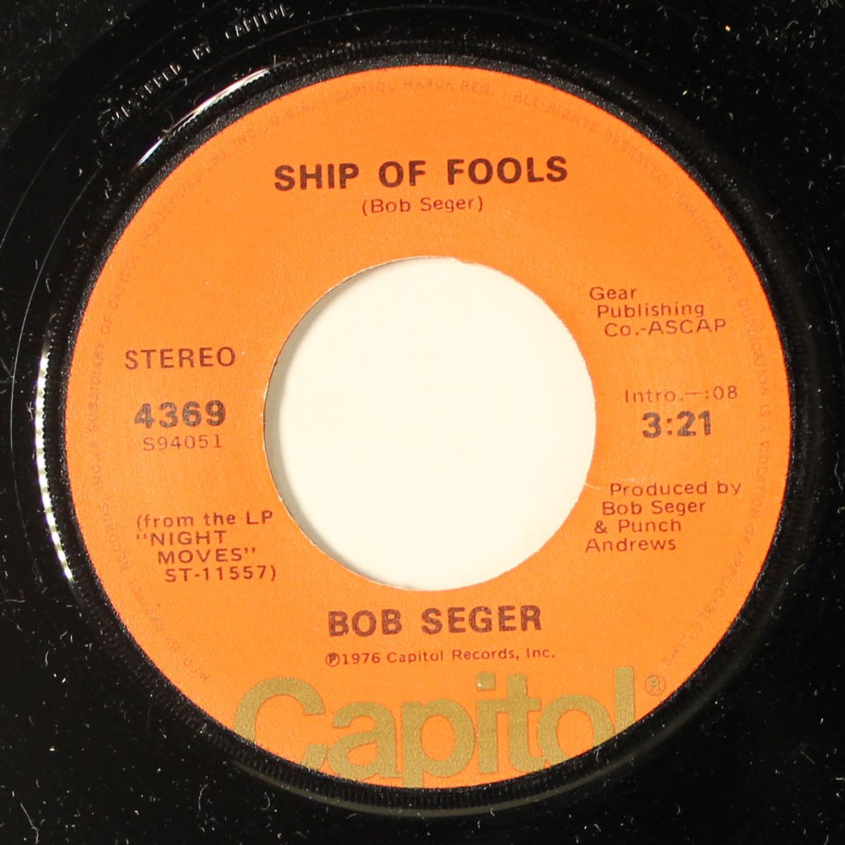 night moves / ship of fools by BOB SEGER