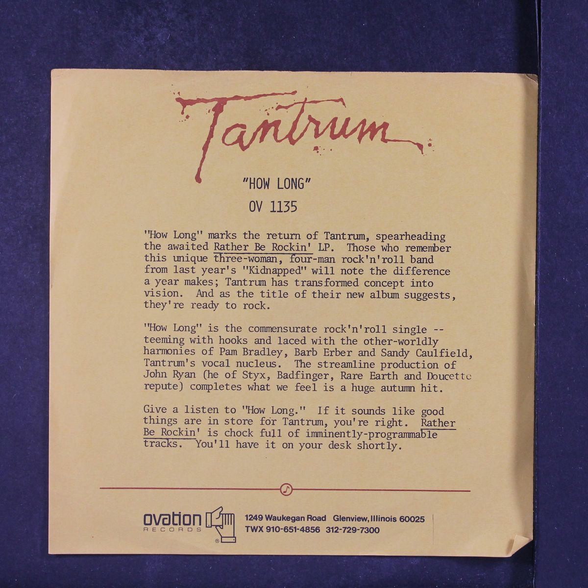 how long / same by TANTRUM