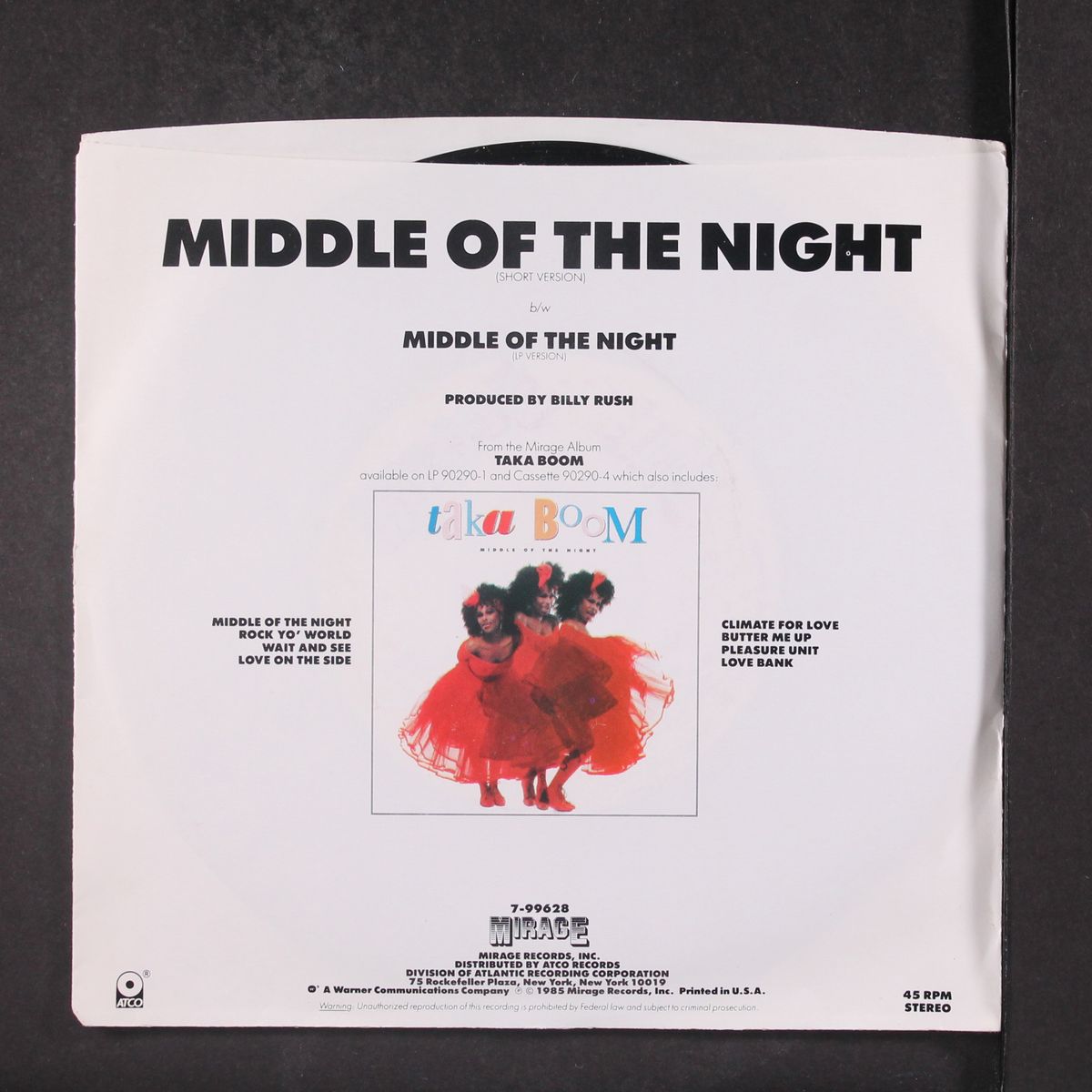 middle of the night / same by TAKA BOOM