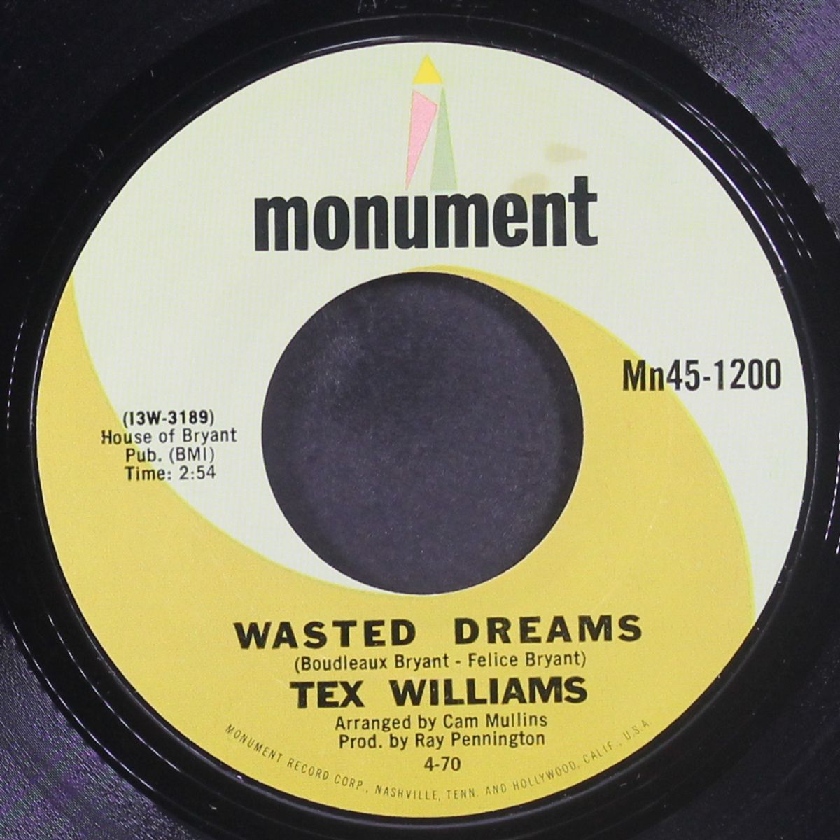 big oscar / wasted dreams by TEX WILLIAMS