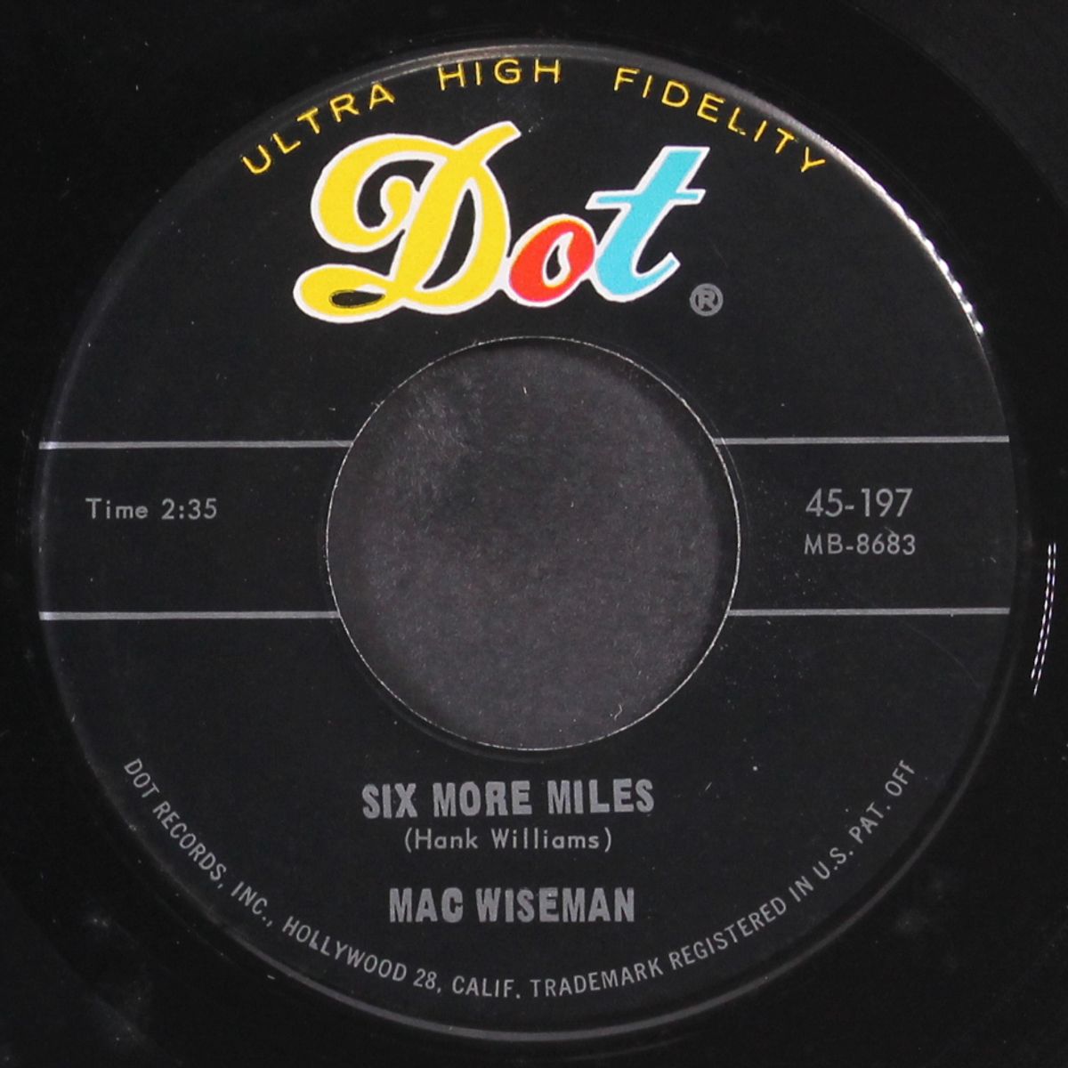 six more miles / it's goodbye & so long by MAC WISEMAN