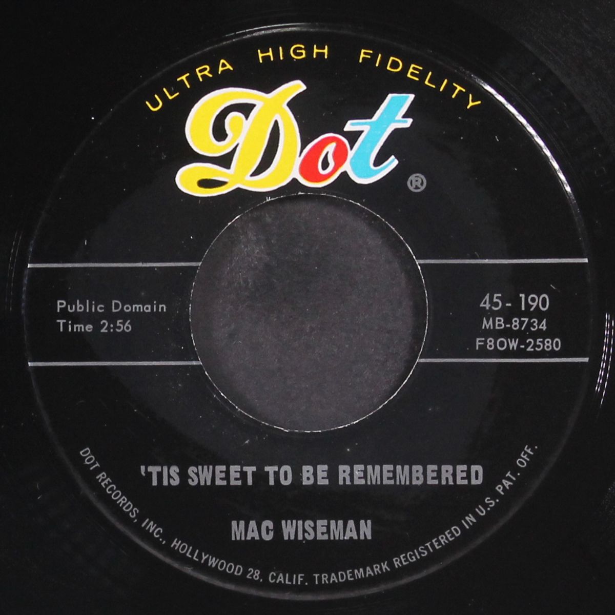 'tis sweet to be remembered by MAC WISEMAN