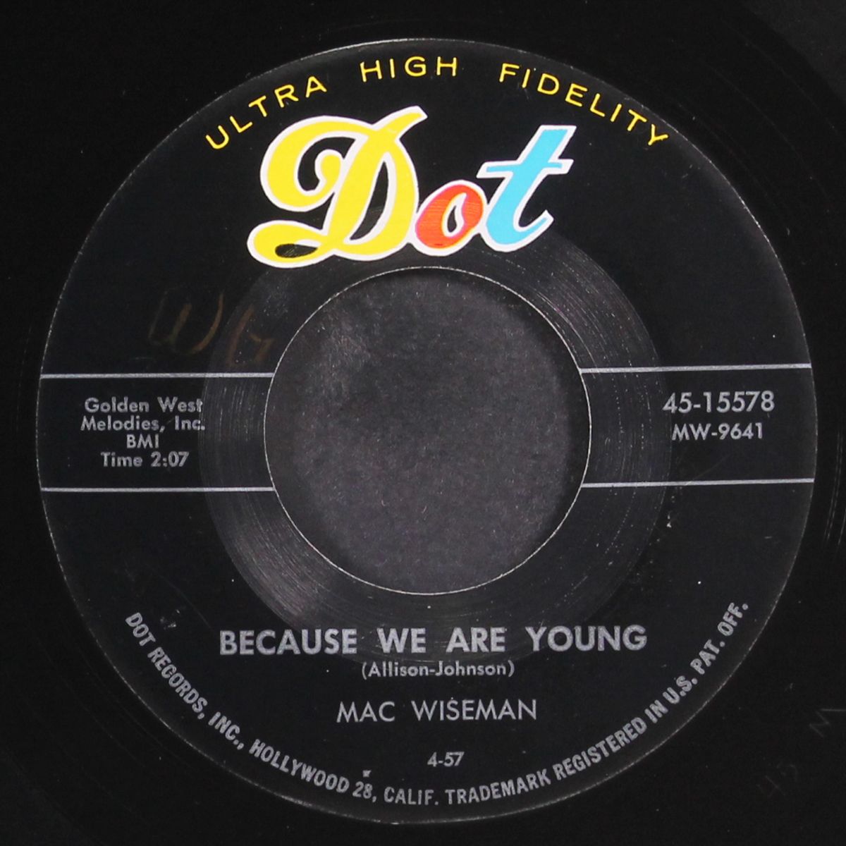 love letters in the sand / because we are young by MAC WISEMAN